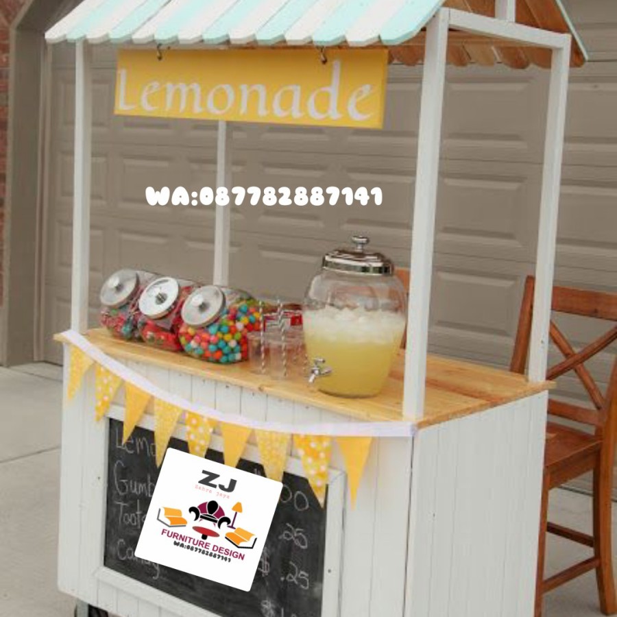 Gerobak unik + roda kayu jati belanda - semua warna, All Size